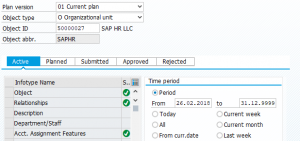 SAP HCM Infotype statuses in PP01