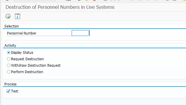 Destruction of Personnel Numbers in Live Systems